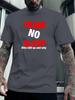 Unisex O Neck Tee Team No Sleep Slogan Letter Print Cotton Short Sleeve Loose Summer Street Breathable Daily Casual Basic Wear Top