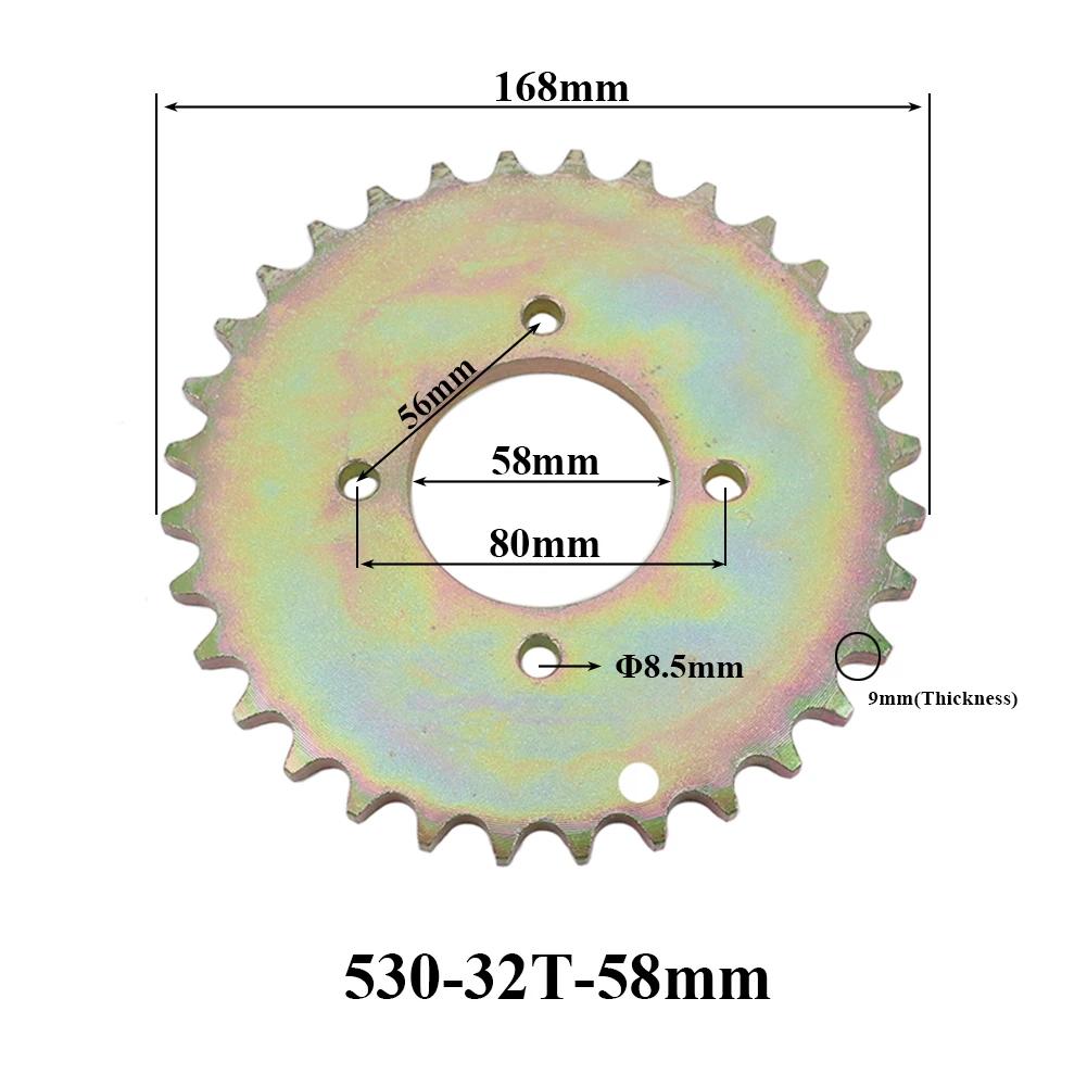 530 Kette 32Z/35Z/37Z/38Z/40Z Zähne 37mm 38mm 45mm Hinterradritzel Für ATV Quad Pit Dirt Bike Buggy Go Kart Motorrad Motor Teile