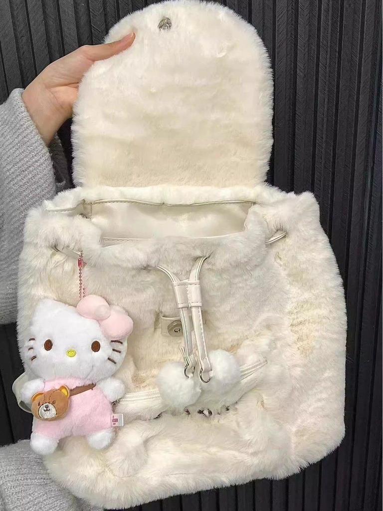 Herbst/Winter Plüsch Schultasche - Damen Sanrio Nischenkollektion mit kostenlosem Versand