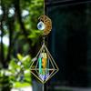 Crystal Prism Ball, Real Healing Crystal, Handcrafted Crystals, Stunning Light Display for Home Office Garden Car Decoration, Drives Away Birds, Suita