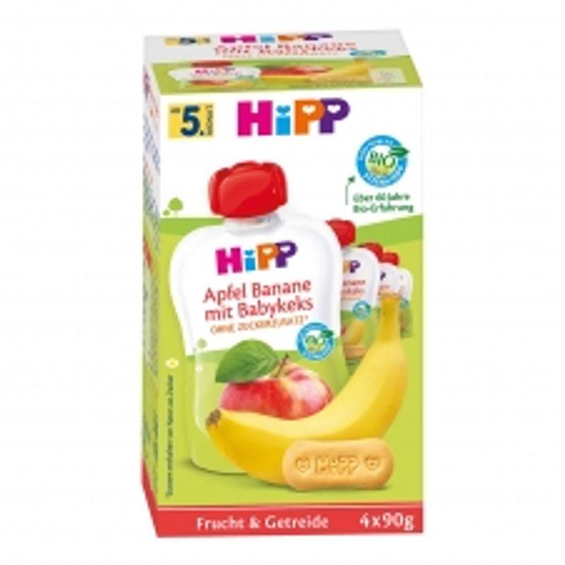 Hip Apple & Banana & Biscuit Puree Pouch 90g X 4