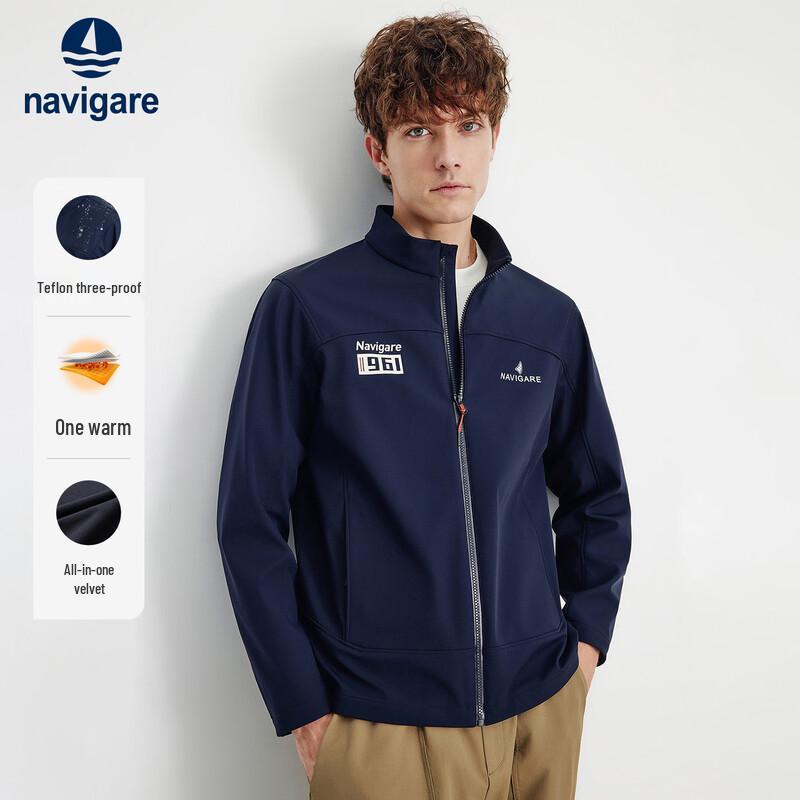 Navigare Men's Outdoor Triple-Proof Fleece-Lined Jacket