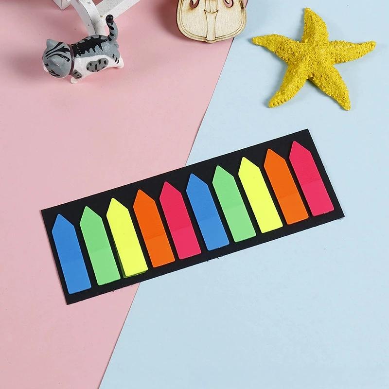 200 штук Закладки-маркеры, Цветные липкие закладки для книг, блокнотов, индексные закладки, стрелки, липкие флажки для страниц