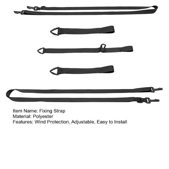 5 Stück Outdoor-Regenschirm-Befestigungsgurt, Garten-/Terrassen-/Marktschirm, Windschutzgürtel, verstellbar, freitragender Sonnenschirm, winddicht