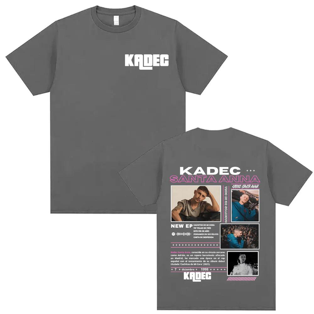 Rapper Kadec Santa Anna Tour 2025 Cover T Shirts Unisexs Women Harajuku Vintage Fashion Hip Hop T Shirt ONeck Loose Tshirts Tops