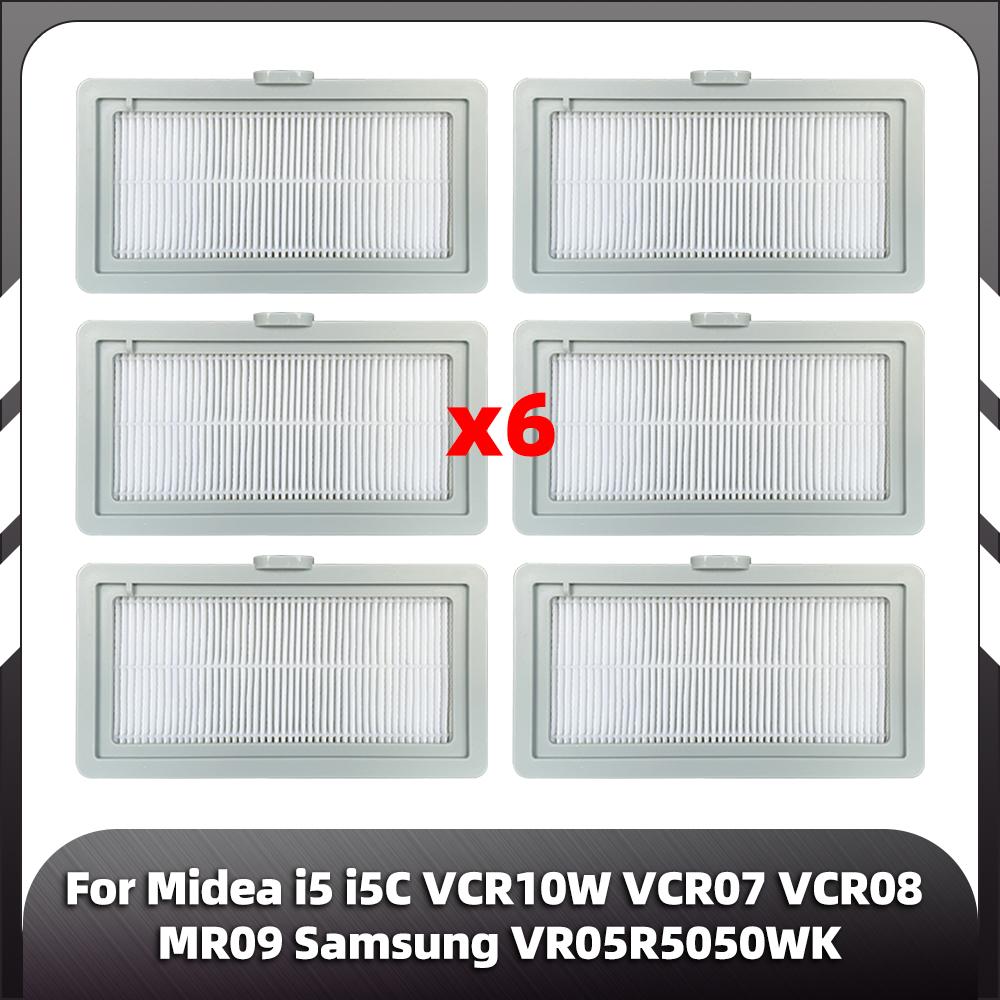 Compatible for Midea I5 I5c VCR07 VCR08 MR09 / Samsung VR05R5050WK Replacement Parts Main Side Brush Hepa Filter Mop Rag