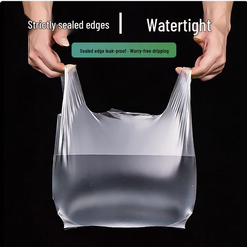 White Handle Plastic Packing Bags