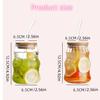 Drinking Glasses with Bamboo Lids and Glass Straw 15oz Glassware Set Glass Tumbler for Iced Coffee Juice Drink Milk