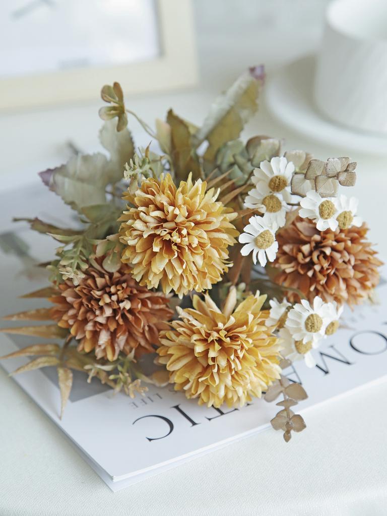 1Pc Silk Chrysanthemum Artificial Flowers Diy Wedding Home Christmas Room Decor Bridal Bouquets Table High Quality Vases Fillers