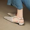 Korean Version of Flat-soled Sandals Summer Women's Bag Head Sandals Korean Version of Pointed Tip Size Shoes Buckle Empty Sandals New