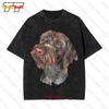 Deutsch Drahthaar Pointer Alemán de Pelo Duro Camiseta Vintage Oversized SX