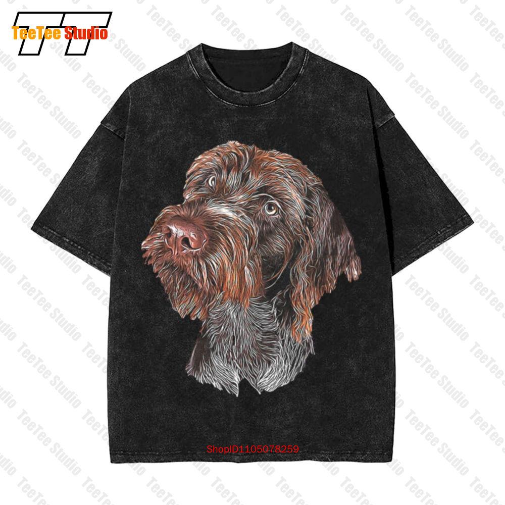 Deutsch Drahthaar German Wirehaired Pointer Vintage Oversized TShirt SX S