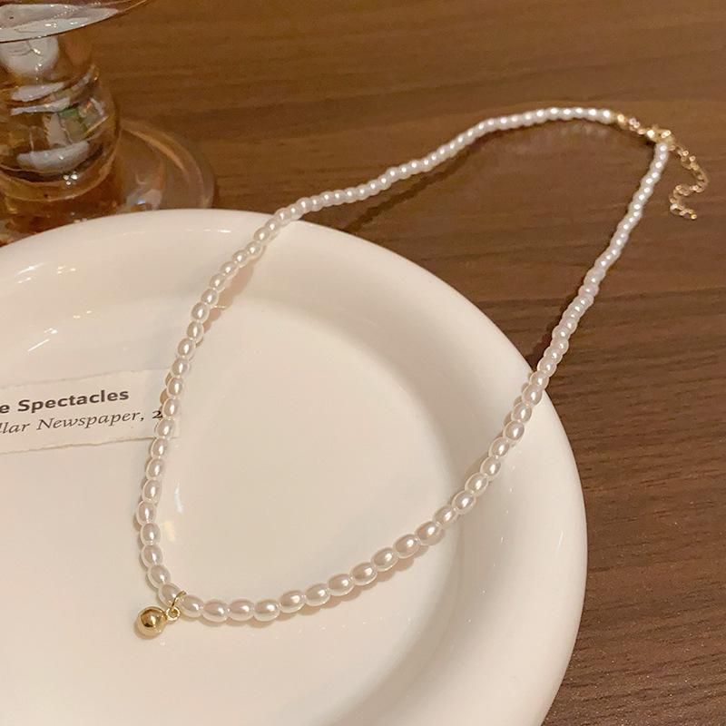 

Корейское ожерелье из барочного жемчуга высокого класса - Легкая роскошь, бисерная цепочка на ключицу для женщин