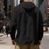 Spring and Autumn New Loose Linen Men's Breathable Hooded Long-sleeved Beach Casual Hoodie