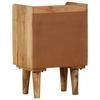 Table de chevet - Style rétro - Bois de manguier massif - 3 tiroirs - 40 x 30 x 59,5 cm