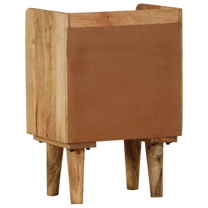 Table de chevet - Style rétro - Bois de manguier massif - 3 tiroirs - 40 x 30 x 59,5 cm