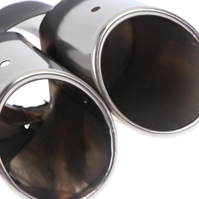 Stainless Steel Universal Car Modified Double Exhaust Pipe Rear Muffler Tail Tip