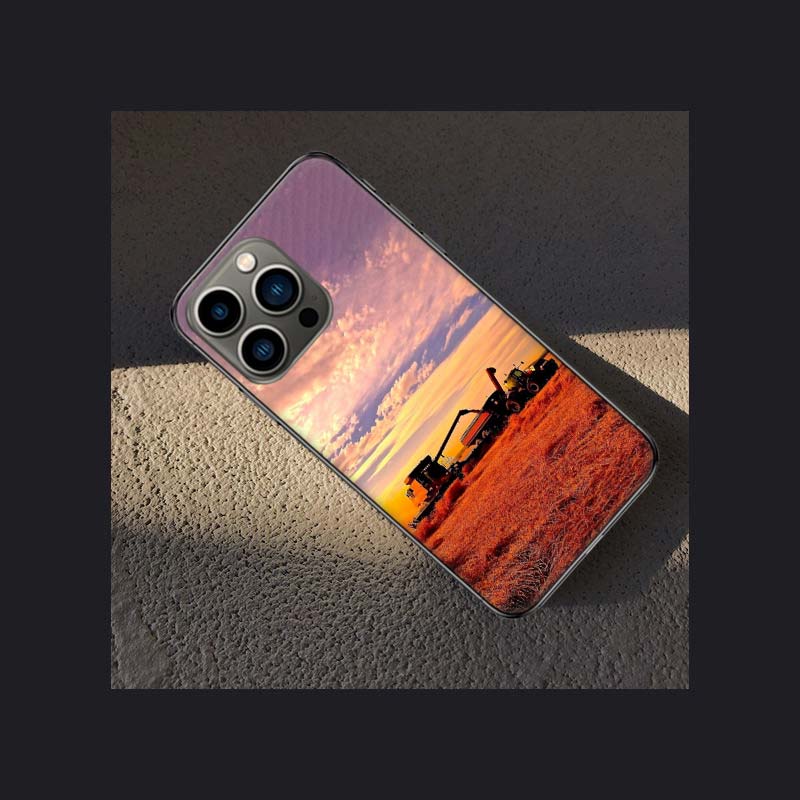 Farm Vehicle Tractor Phone Case For Apple Iphone 16 15 Plus Soft 13 12 Mini Cover 11 14 Pro Max Capa X XS XR 8 7 Shell Coque Sil