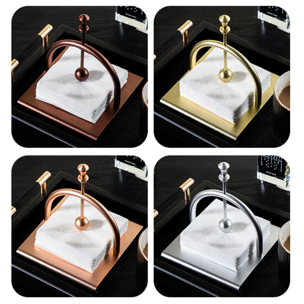 European Style Arch Bridge Napkin Dispenser Creative Aluminum Napkin Stand  Restaurant