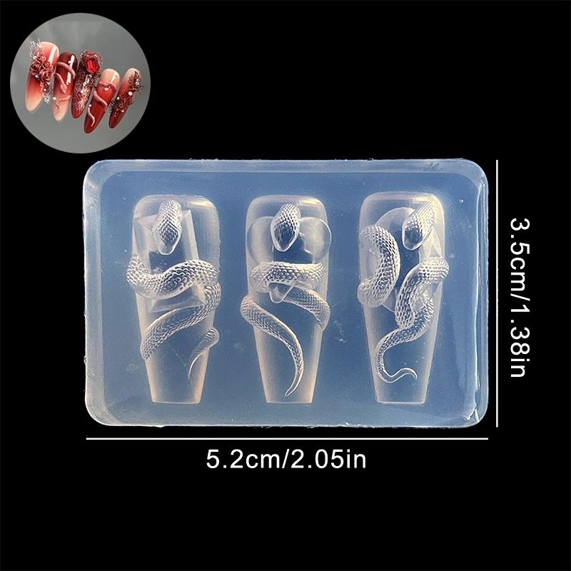 

1/3 шт. 3D Силиконовая форма для лепки на ногтях Змея Сделай сам Украшение для ногтей Искусство Красота ногтей Шарм Силиконовая форма для ногтей Ногти Продукты N1