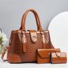 Luxury 3piece Set Women Brand Purses and Handbags Faionable Shoulder Crossbody Bag Large Capacity Designer Commuting Tote Bag