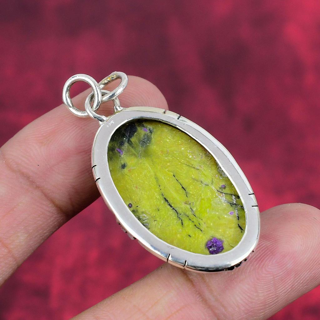 Atlantisite Handmade Latest Design Jewelry Pendant, 925 Solid Sterling Silver Gemstone Pendant, Gift For Mother