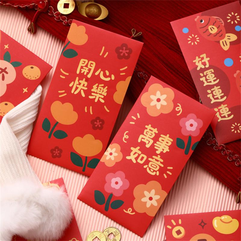 New Year Red Envelopes Creative And Fashion Year Of The Dragon Red Envelope Trend Cartoon Dragon Design Cartoon Red Envelope Bag
