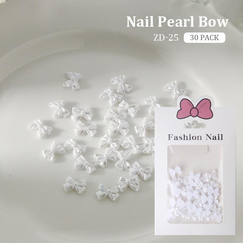

30 шт. ювелирные изделия для дизайна ногтей, белые перламутровые украшения в виде бабочек, 3D украшения для ногтей, аксессуары, принадлежности для дизайна маникюра своими руками