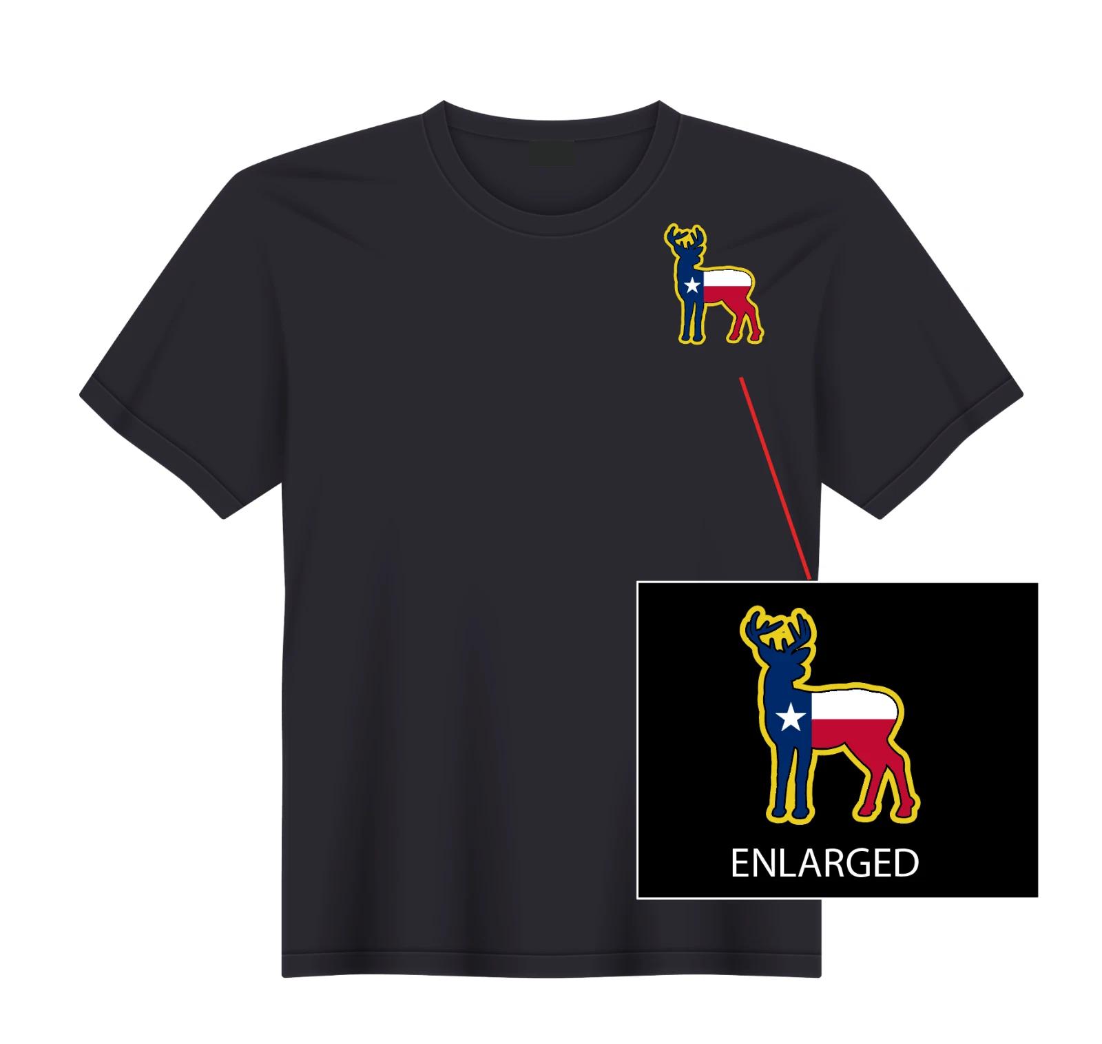 Texas Texan Deer Flag T-Shirt NEW S, M, L, XL XL