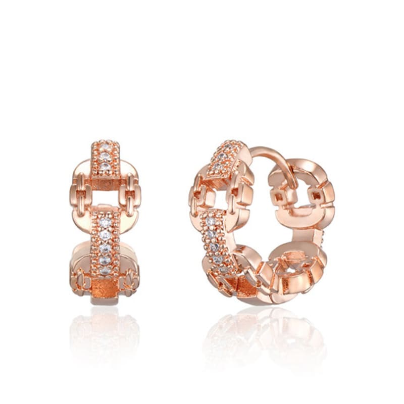 GEIGER Jewelry 18K Chain Point One-Touch Earrings (Gold Pin) GI8KPEE058