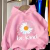 Girls' Casual Fashion Hooded Sweatshirt, Sports Sweatshirt with Print