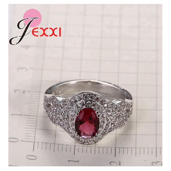 Trendy New Ring Sterling-Silver Color Color AAA Cubic Zircon Brand Ring Fashion Bands Jewelry Women Engagement Rings Bijoux