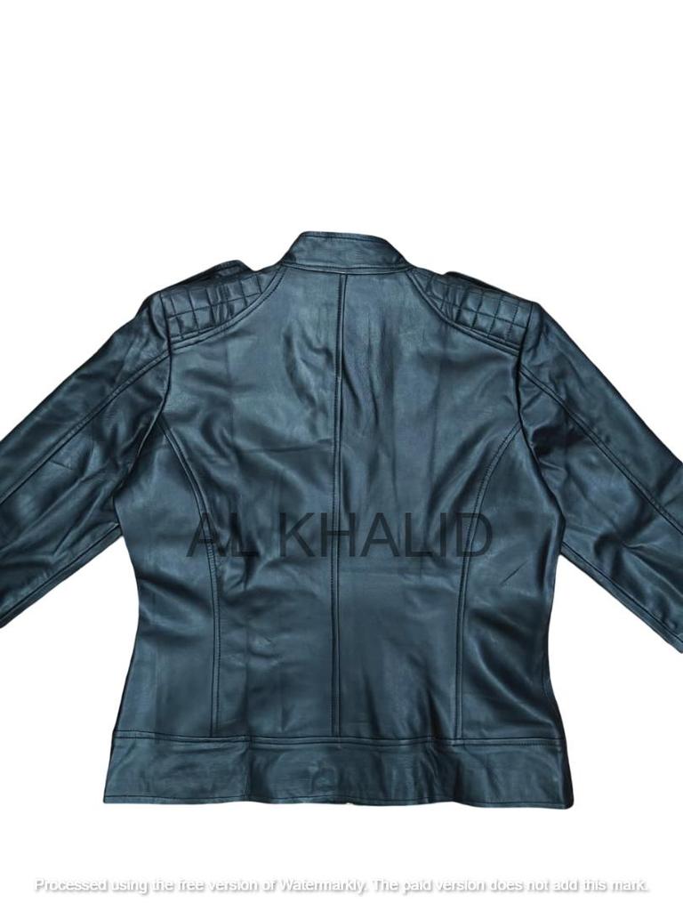 Chaqueta de Mujer de Piel de Cordero Genuina Cuero Negro Hecha a Mano Elegante Biker Motocicleta