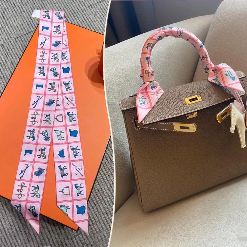 2024 Trendy Silk-Style Scarf Handle Wrap for Bags