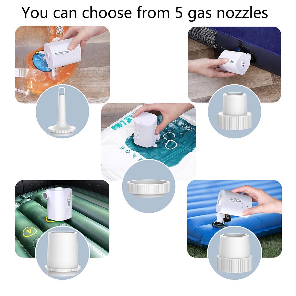Portable Mini Air Pump With 2500Mah Battery Usb Rechargeable To Inflate Deflate