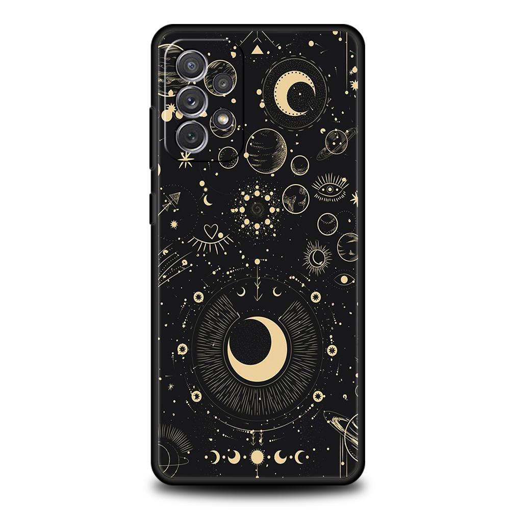 Suns Moons Clouds Astrological Phone Case for Samsung Galaxy A13 A14 A54 A73 A34 A51 A71 A22 A23 A32 A52 A01 A31 A41 Soft Shell
