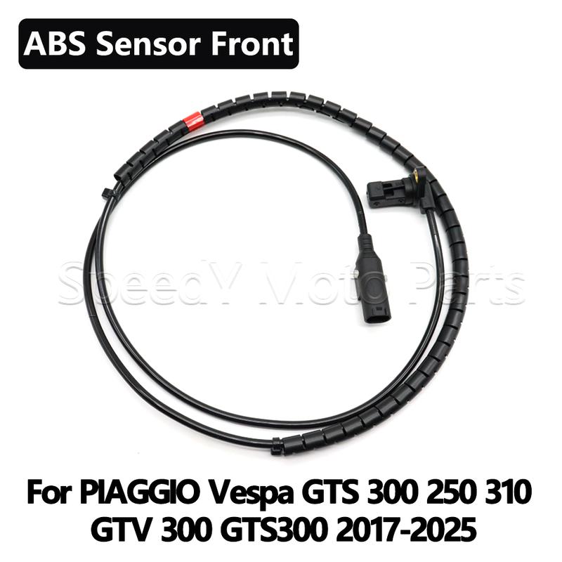 Motorcycle ABS Wheel Speed Sensor For PIAGGIO Vespa GTS 300 250 310 GTV 300 GTS300 2017-2025 2024 Speed Sensor Front Accessories