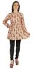 Moomaya Printed Womens Full Sleeve Tunic Mandarin Collar Fit & Flare Long