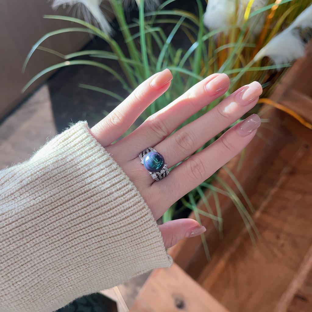 French Elegance Temperament Pearl Ring Female Opening Court Celebrity Index Finger Ring Jewelry Temperament