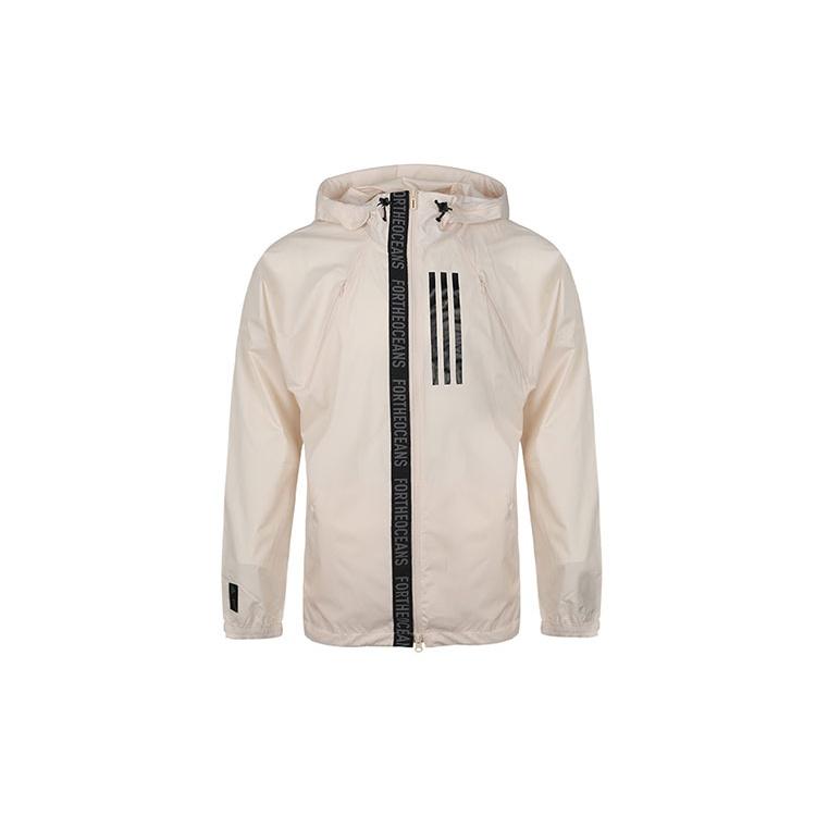 adidas WND M Casual Sports hooded Woven Jacket Beige Men s DX9290 M