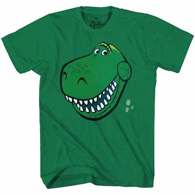 Toy Story Faccia di Rex Maglietta da Adulto 100% Cotone Magliette da Uomo Top