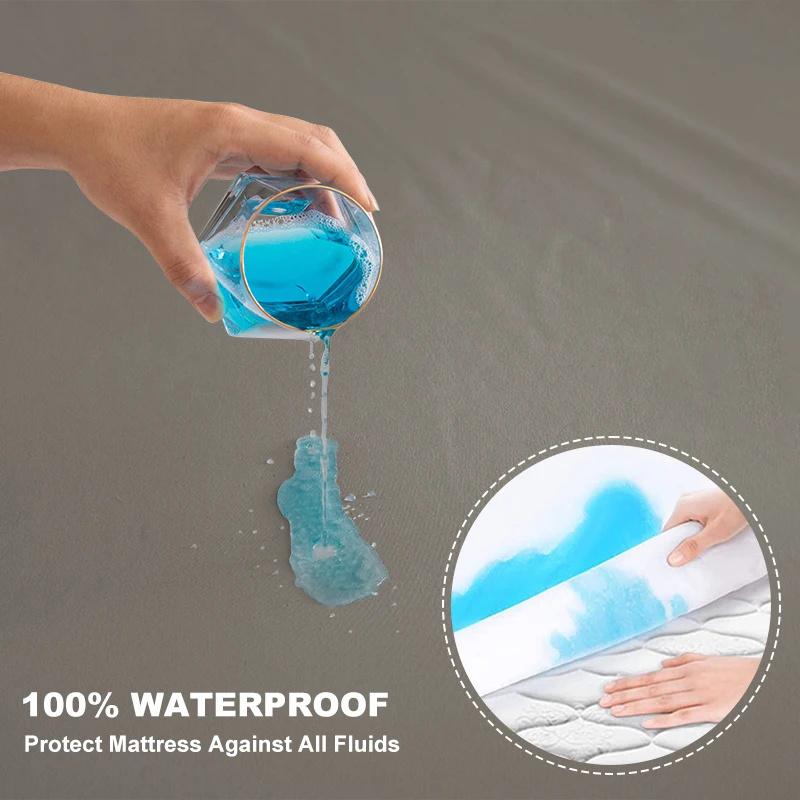 Wasserdichtes Bett-Spannbetttuch, Bettwäsche-Set, Matratzenbezug, wasserdichter Bettschutzbezug, weiche, atmungsaktive Bettdecke, Sofabezug (Kein Kissenbezug)