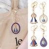 Keychain Pendant Rhinestones Inlaid Religious Figure Design Key Chain with Anti-Oxidation Lobster Clasp Decorative Backpacks Accessory