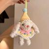 Adorable Plush Rabbit Keychain Soft Doll Ornament Bag Ornament Hanging Pendant Plush Texture for Girls Birthday Gift
