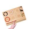 Bamboo Bead Board DIY Bracelet Bead Board Multi-Function Measuring Beads Tray Bamboo Beading Tray for DIY Bead Design