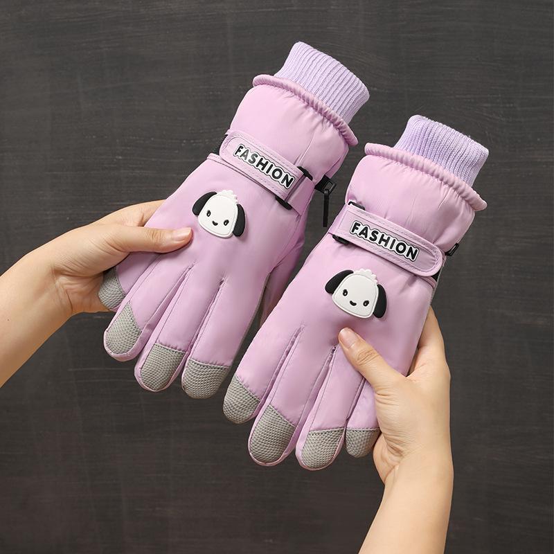 Windproof Waterproof Fleece-Lined Touchscreen Winter Ski Gloves for Kids, Women, Men - Ideal for Outdoor Activities