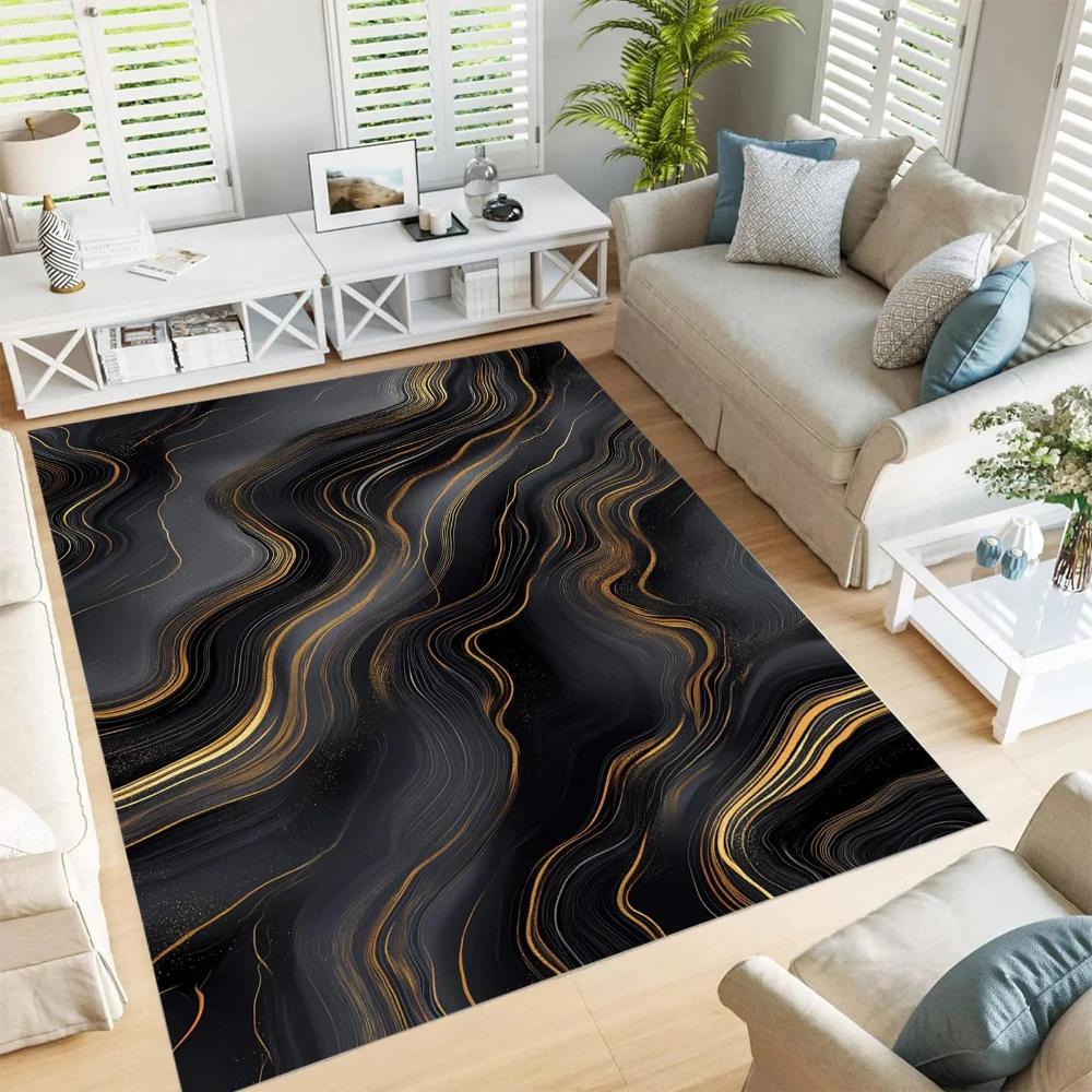 

3D синий принт с кристаллами, зеленые и белые волны, напольный коврик, ковры для столовой, моющийся, нескользящий ковер, декор пола для спальни, гостиной 40x60cm