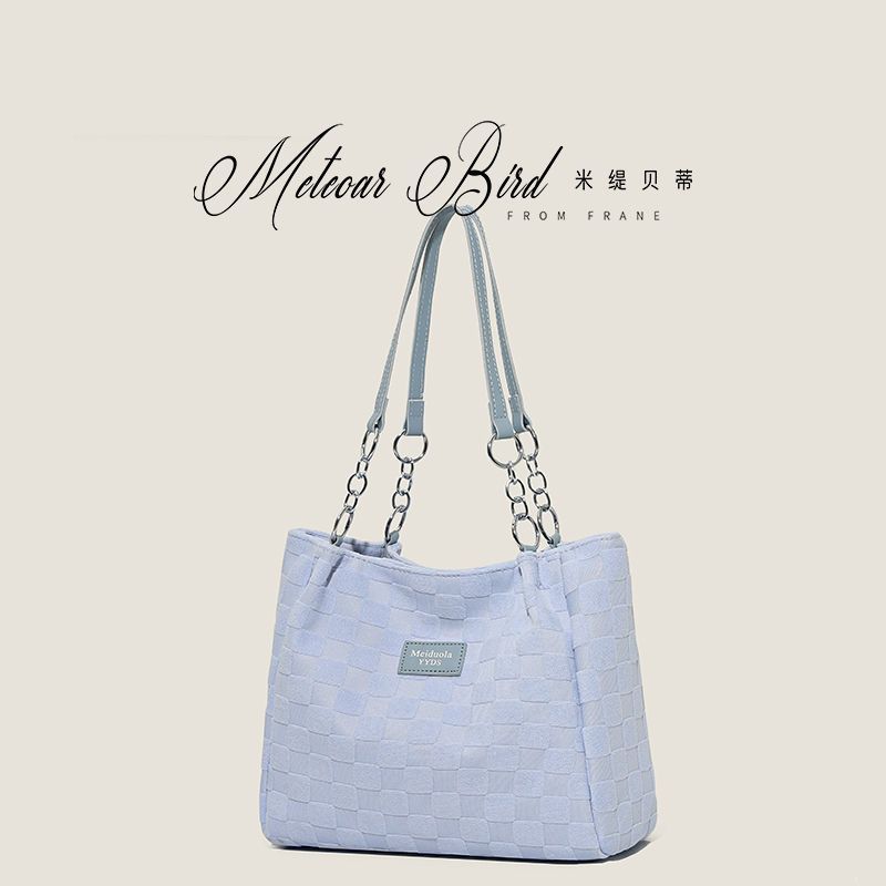 

Spot 2025 women s bags fashion canvas bags shoulder armpit bags class commuting versatile portable tote bags No specification синій