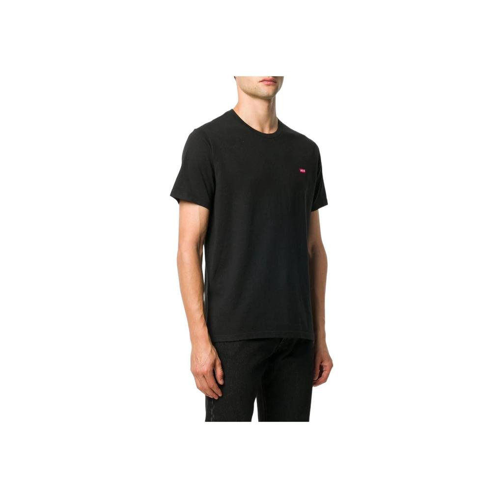 Tricou cu decolteu uniform cu logo Levis Bărbați Topuri Negru 56605-0009