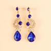 European & American Sparkling Water Drop Necklace & Earring Set: Light Luxury Fashion for Wedding Dress